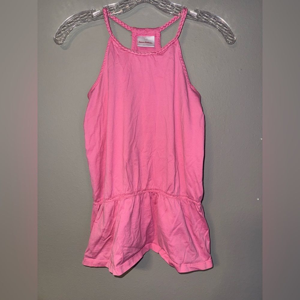 Hanna Andersson Vibrant Pink peplum Top size 140 (girls 10) #720